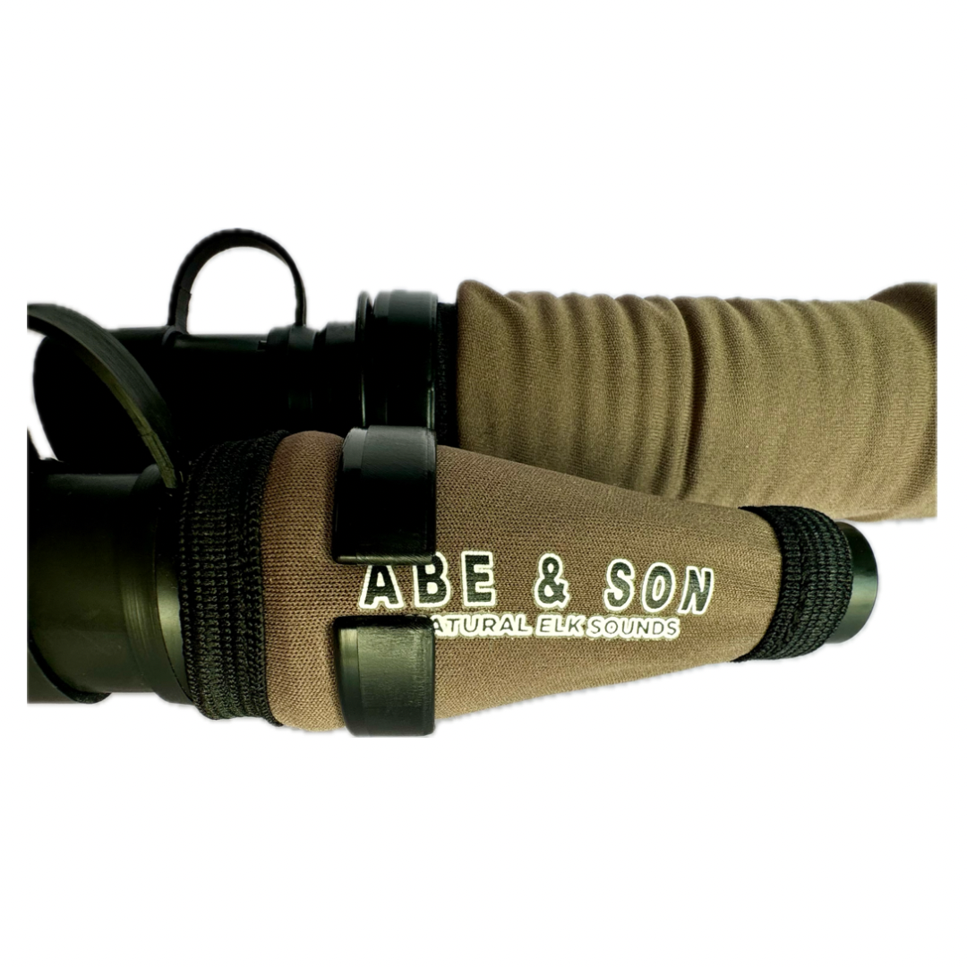 “Molestrus Estrus Call paired with double call holder for seamless switching between elk calls"